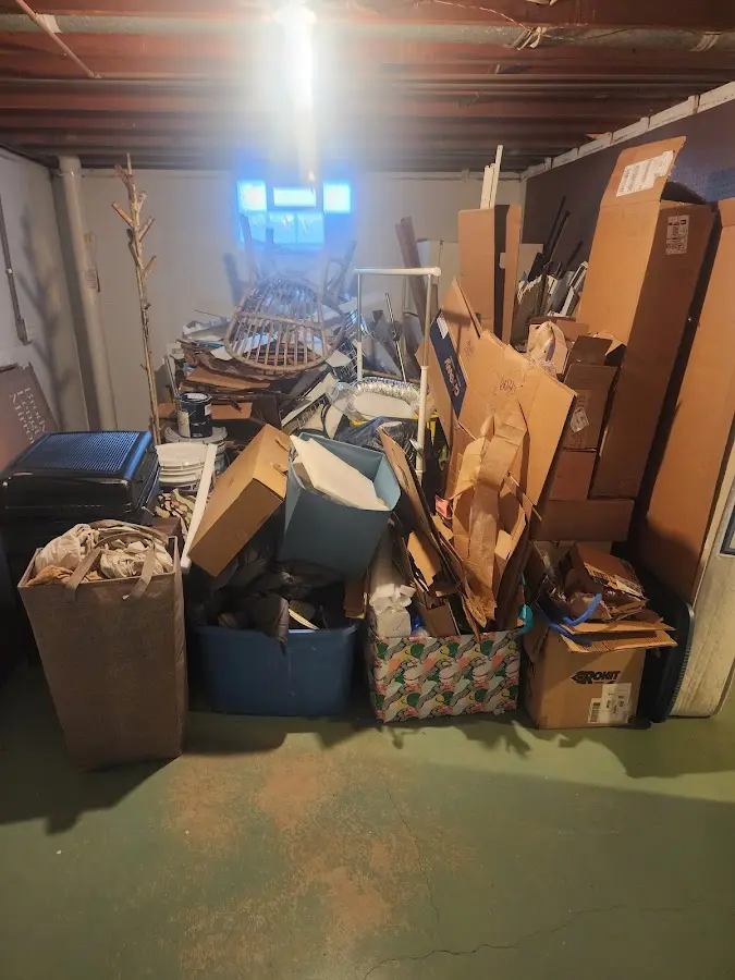 Roll-off dumpster container at job site for 8 Yard Dumpster Rental in Kingsport